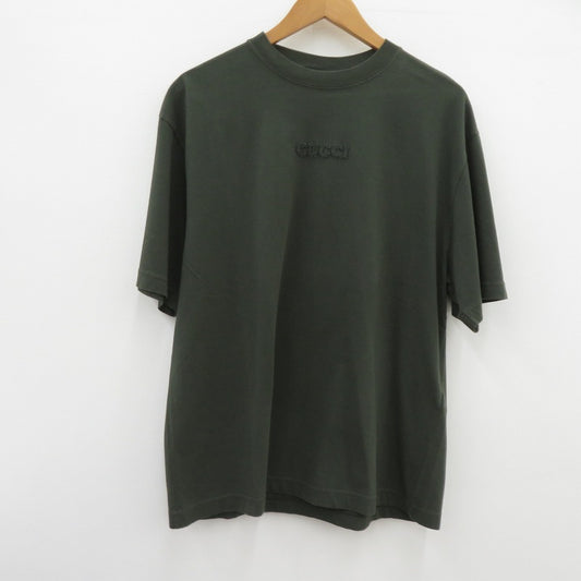 GUCCI | グッチ エンブロイダリー コットンジャージー Tシャツ 半袖Ｔシャツ 798115XJG543217 カーキ サイズ：XS【瀬戸大橋店】