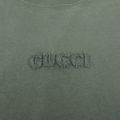 GUCCI | グッチ エンブロイダリー コットンジャージー Tシャツ 半袖Ｔシャツ 798115XJG543217 カーキ サイズ：XS【瀬戸大橋店】