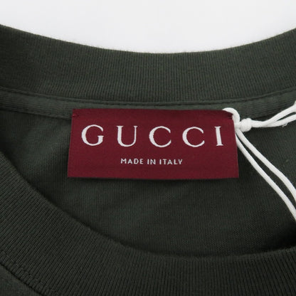GUCCI | グッチ エンブロイダリー コットンジャージー Tシャツ 半袖Ｔシャツ 798115XJG543217 カーキ サイズ：XS【瀬戸大橋店】