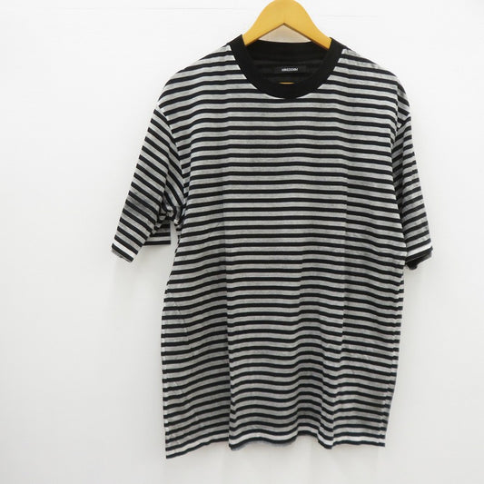 MINEDENIM | マインデニム Seepage Border Crewneck T-SH 半袖Ｔシャツ Seepage Border Crewneck Tシャツ グレー サイズ：M【瀬戸大橋店】