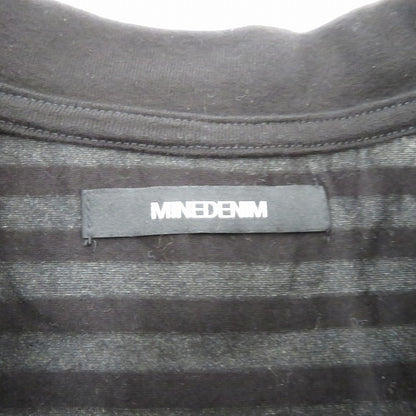 MINEDENIM | マインデニム Seepage Border Crewneck T-SH 半袖Ｔシャツ Seepage Border Crewneck Tシャツ グレー サイズ：M【瀬戸大橋店】