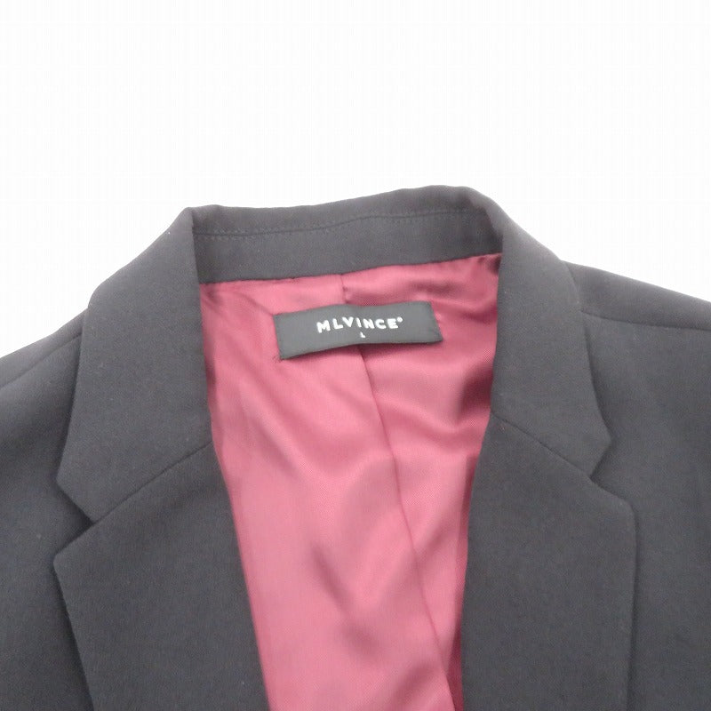 MLVINCE EASY TAILORED JACKET テーラードジャケット ブラック サイズ：L【瀬戸大橋店】