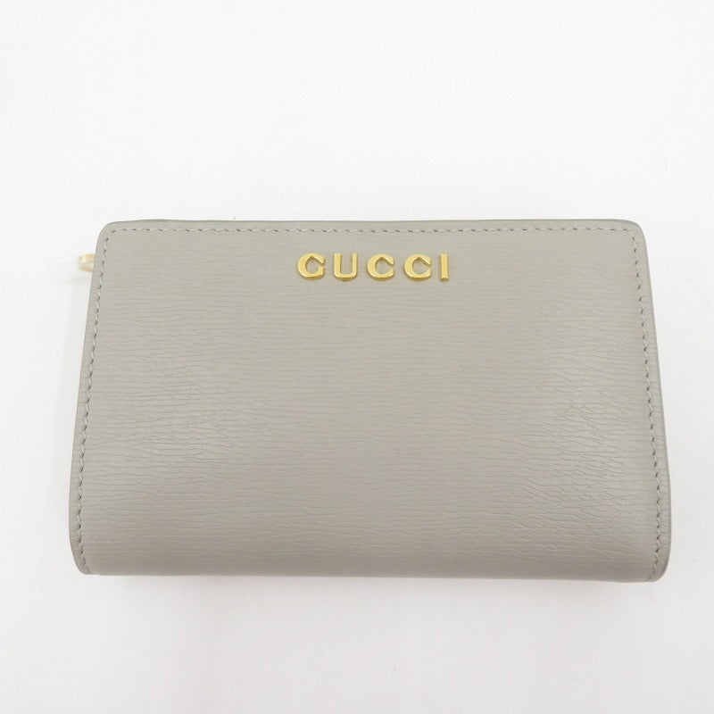 GUCCI | グッチ スクリプト カードケース ウォレット 二つ折り財布 772640・2149 グレー【瀬戸大橋店】