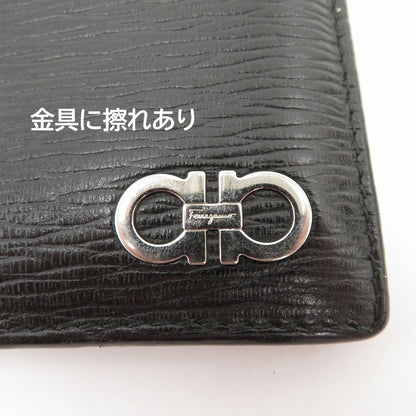 Salvatore Ferragamo | サルヴァトーレフェラガモ ガンチーニ 二つ折り財布 JL-66 A065 ブラック【瀬戸大橋店】