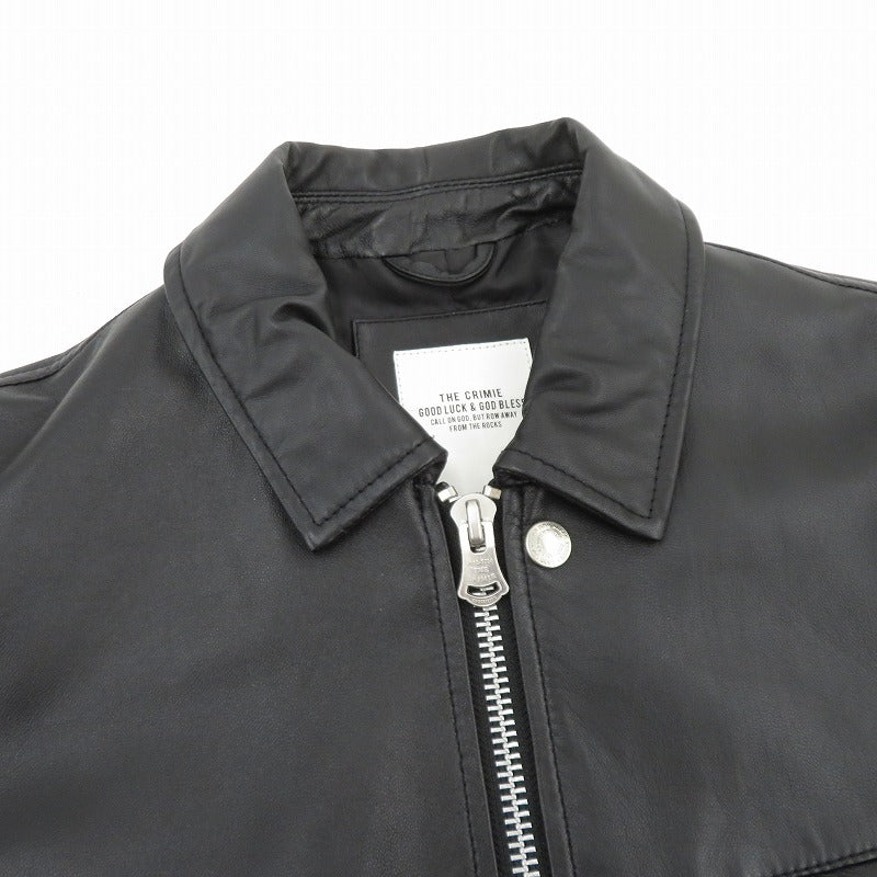 CRIMIE | クライミー LAMB LEATHER SINGLE RIDERS JACKET レザー CR1-02B5-JK06 ブラック サイズ：S【瀬戸大橋店】