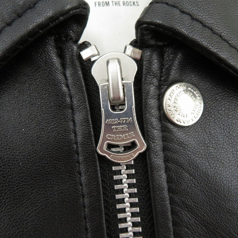 CRIMIE | クライミー LAMB LEATHER SINGLE RIDERS JACKET レザー CR1-02B5-JK06 ブラック サイズ：S【瀬戸大橋店】