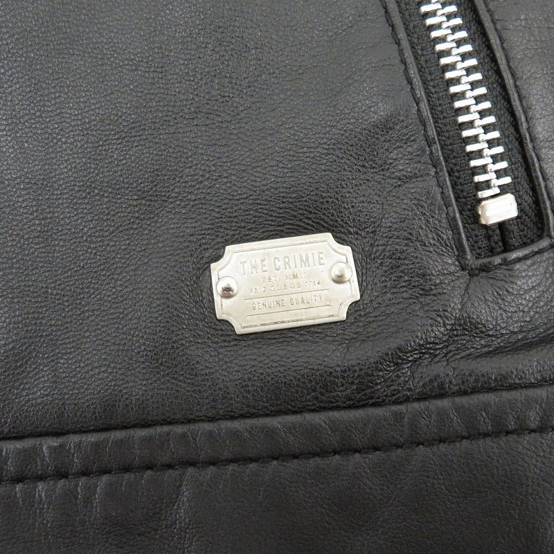 CRIMIE | クライミー LAMB LEATHER SINGLE RIDERS JACKET レザー CR1-02B5-JK06 ブラック サイズ：S【瀬戸大橋店】