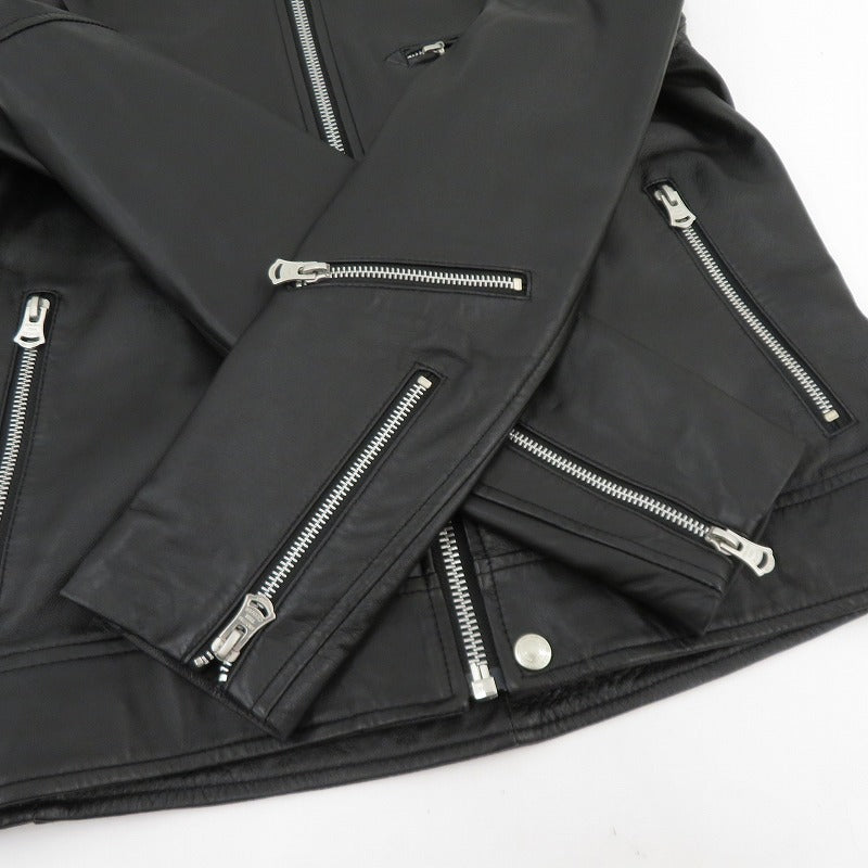 CRIMIE | クライミー LAMB LEATHER SINGLE RIDERS JACKET レザー CR1-02B5-JK06 ブラック サイズ：S【瀬戸大橋店】