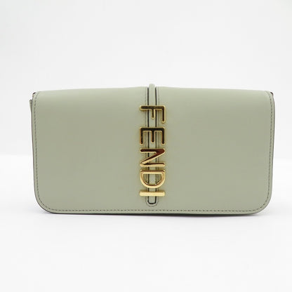 FENDI | フェンディ フェンディグラフィ 財布ショルダー ショルダーバッグ 8BS076 A5DY ライトグリーン【瀬戸大橋店】