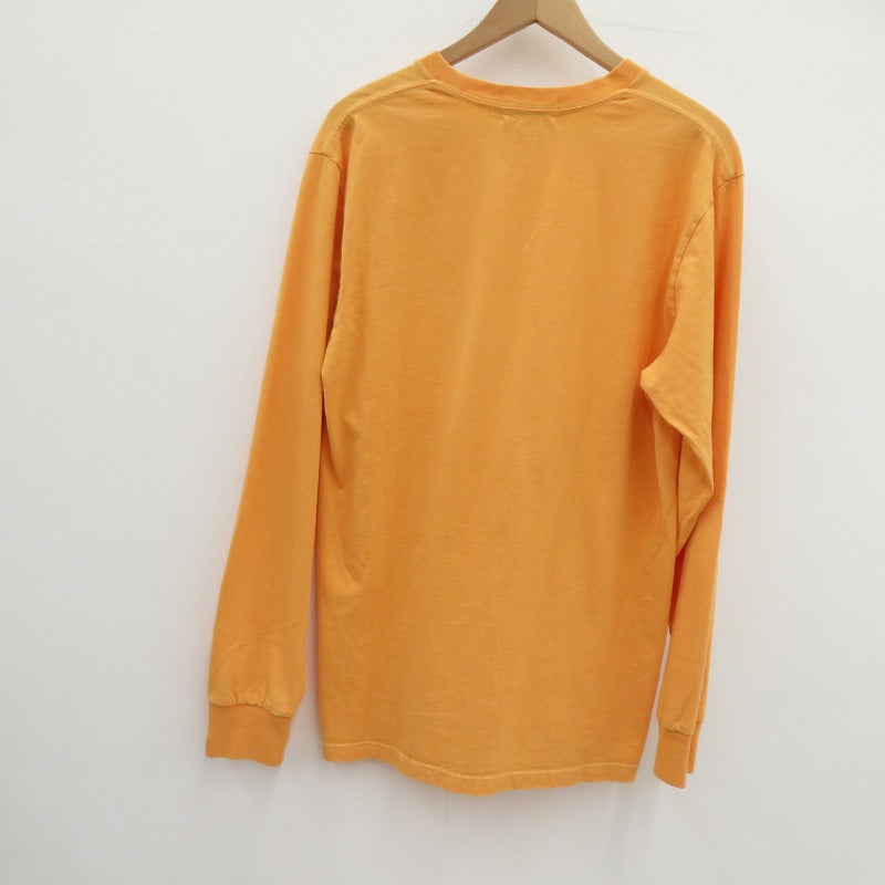 A BATHING APE | アベイシングエイプ ワンポケット刺繍L/S TEE 長袖Ｔシャツ 001LTE801003X オレンジ サイズ：L【瀬戸大橋店】