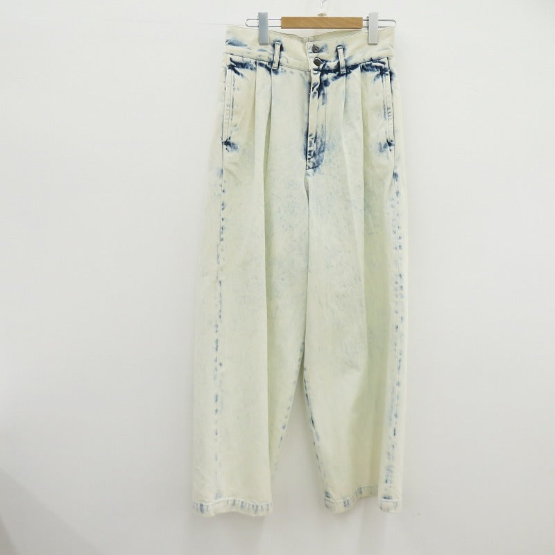 AIVER 加工バギーデニムスラックス デニムパンツ ACBLC0723003 ホワイト サイズ：S【瀬戸大橋店】