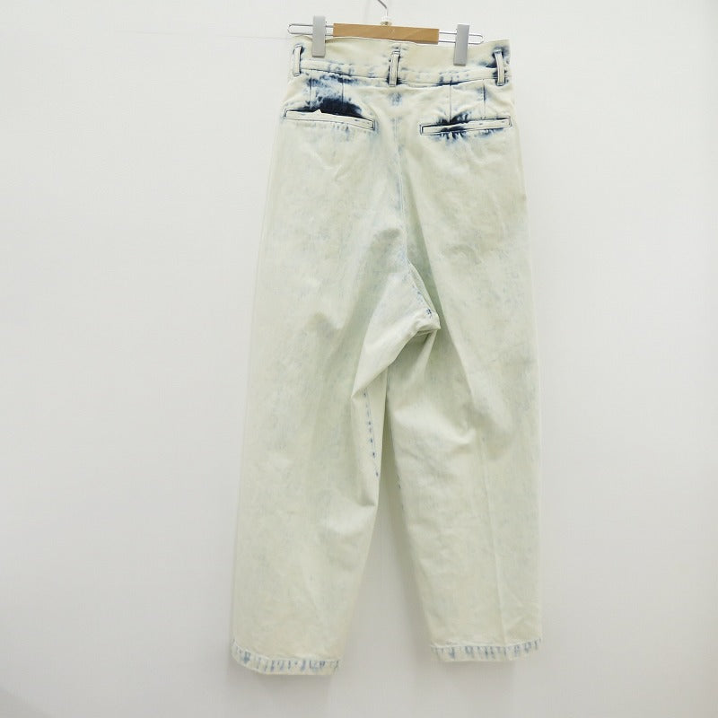 AIVER 加工バギーデニムスラックス デニムパンツ ACBLC0723003 ホワイト サイズ：S【瀬戸大橋店】