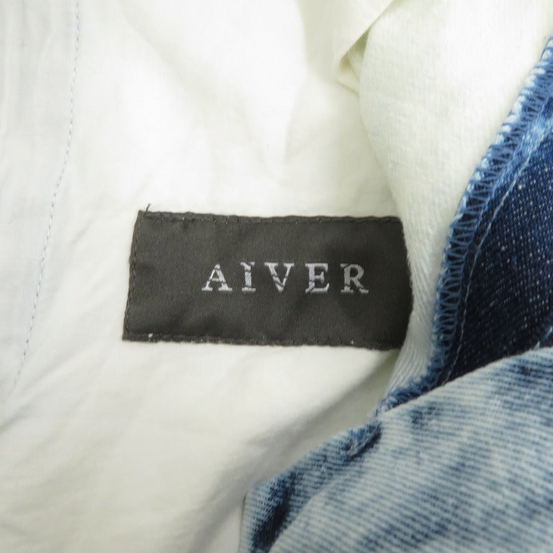 AIVER 加工バギーデニムスラックス デニムパンツ ACBLC0723003 ホワイト サイズ：S【瀬戸大橋店】