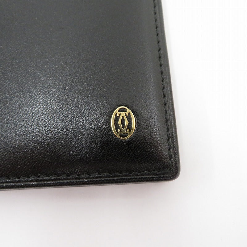 CARTIER | カルティエ パシャ ドゥ カルティエ 二つ折り財布 L3000128 ブラック【瀬戸大橋店】