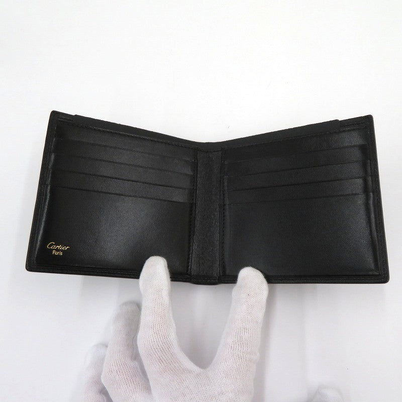 CARTIER | カルティエ パシャ ドゥ カルティエ 二つ折り財布 L3000128 ブラック【瀬戸大橋店】