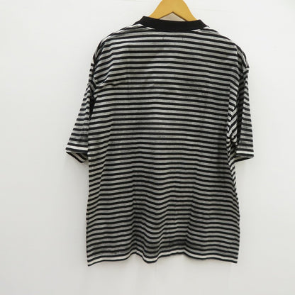 MINEDENIM | マインデニム Seepage Border Crewneck T-SH 半袖Ｔシャツ 2503-4001-97-L2 ブラック サイズ：L【瀬戸大橋店】