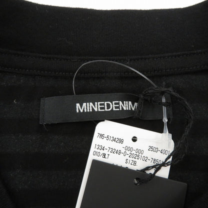 MINEDENIM | マインデニム Seepage Border Crewneck T-SH 半袖Ｔシャツ 2503-4001-97-L2 ブラック サイズ：L【瀬戸大橋店】