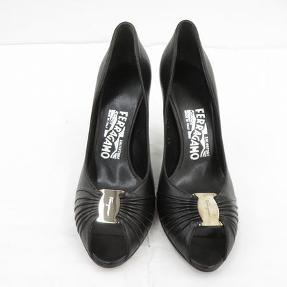 Salvatore Ferragamo | サルヴァトーレフェラガモ TIBERIA パンプス 0345880 サイズ:UK6(約24.5cm) ブラック 24.5cm【瀬戸大橋店】