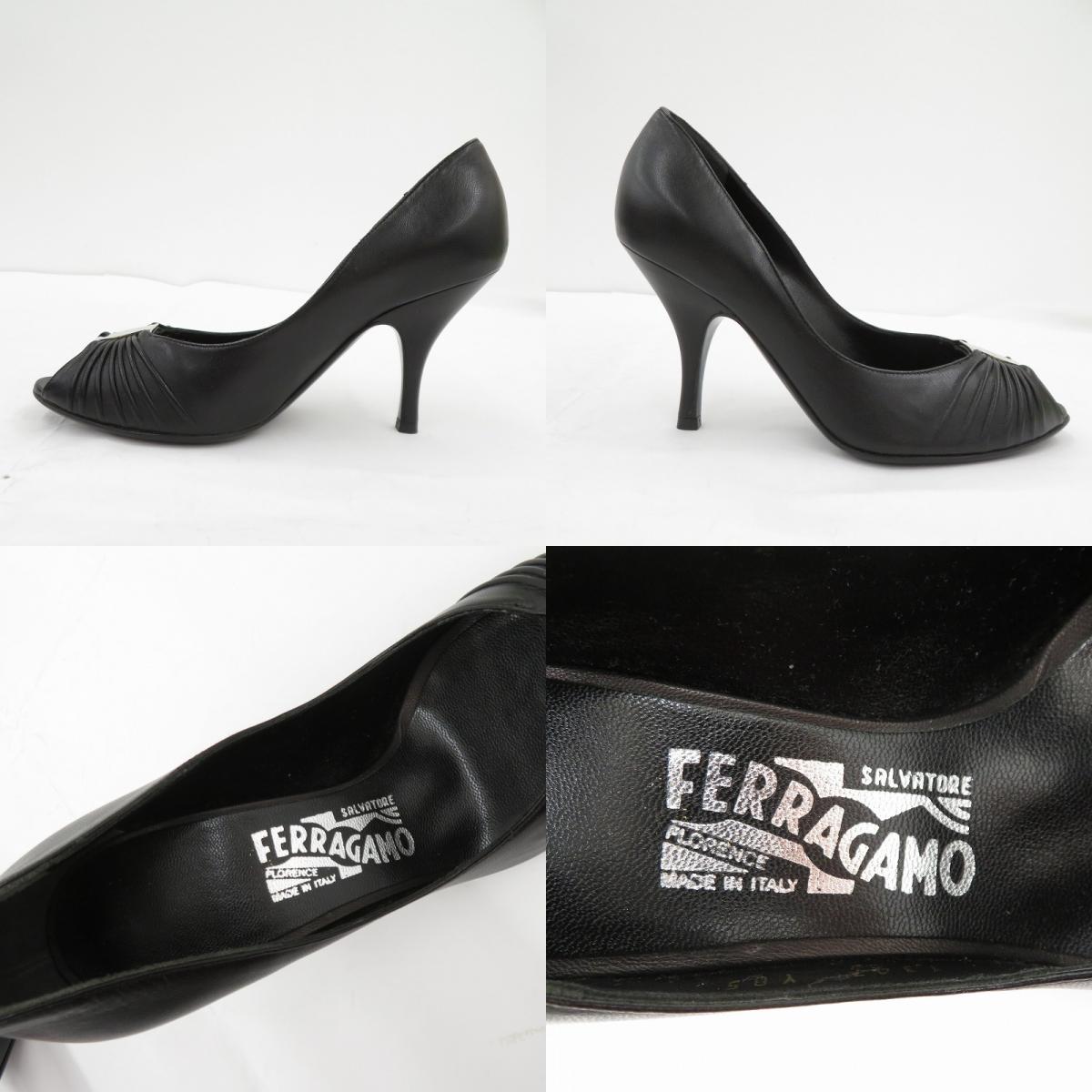 Salvatore Ferragamo | サルヴァトーレフェラガモ TIBERIA パンプス 0345880 サイズ:UK6(約24.5cm) ブラック 24.5cm【瀬戸大橋店】