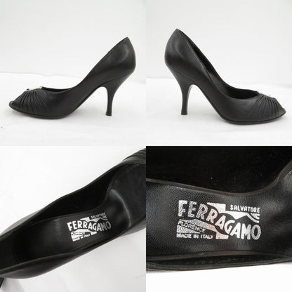 Salvatore Ferragamo | サルヴァトーレフェラガモ TIBERIA パンプス 0345880 サイズ:UK6(約24.5cm) ブラック 24.5cm【瀬戸大橋店】