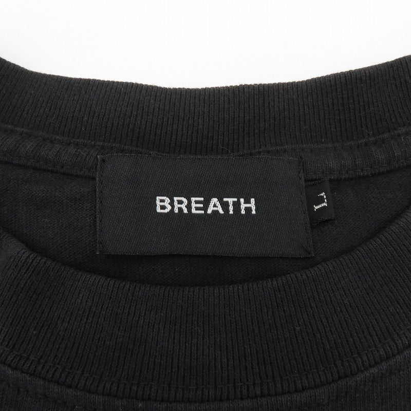 BREATH クラックプリント 半袖Ｔシャツ BR23SS-T7009 ブラック サイズ：L【瀬戸大橋店】