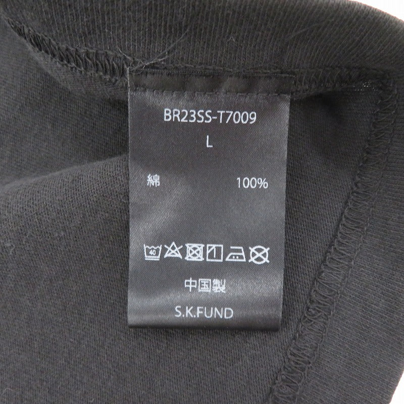 BREATH クラックプリント 半袖Ｔシャツ BR23SS-T7009 ブラック サイズ：L【瀬戸大橋店】