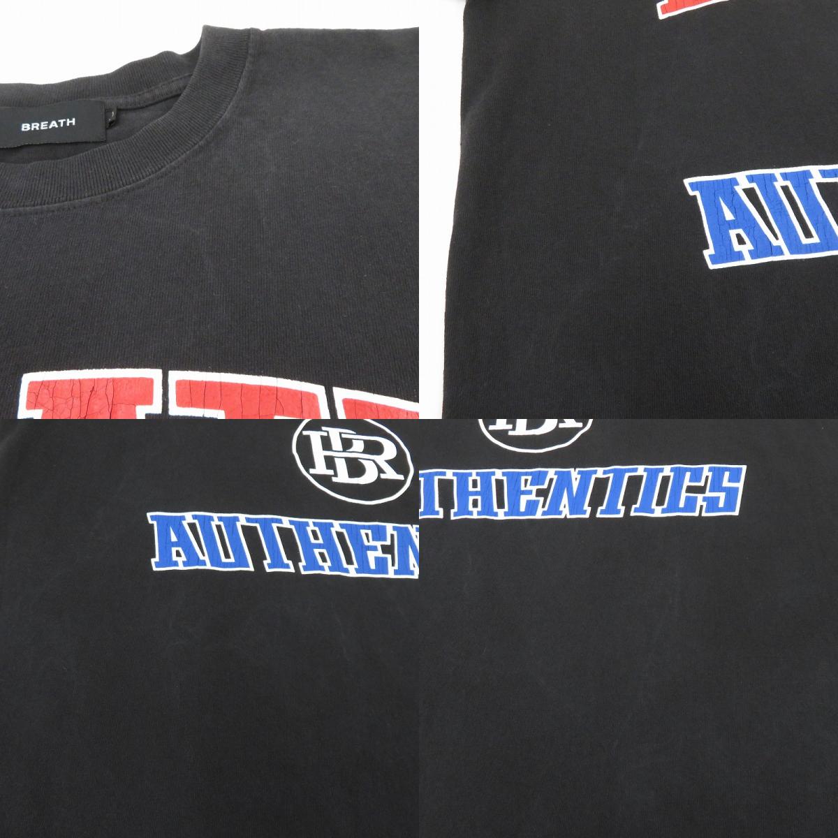BREATH クラックプリント 半袖Ｔシャツ BR23SS-T7009 ブラック サイズ：L【瀬戸大橋店】