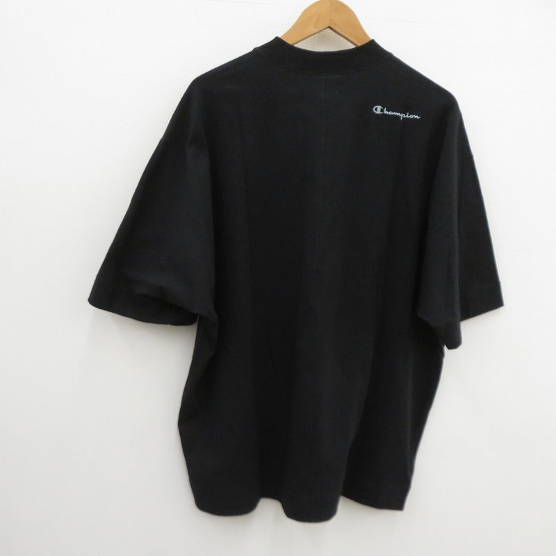 N.HOOLYWOOD | エヌハリウッド × Champion CREWNECK T 半袖Ｔシャツ C8-B360 ブラック サイズ：L【瀬戸大橋店】