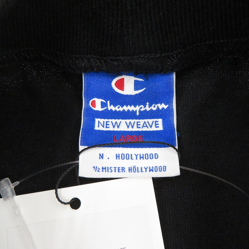 N.HOOLYWOOD | エヌハリウッド × Champion CREWNECK T 半袖Ｔシャツ C8-B360 ブラック サイズ：L【瀬戸大橋店】