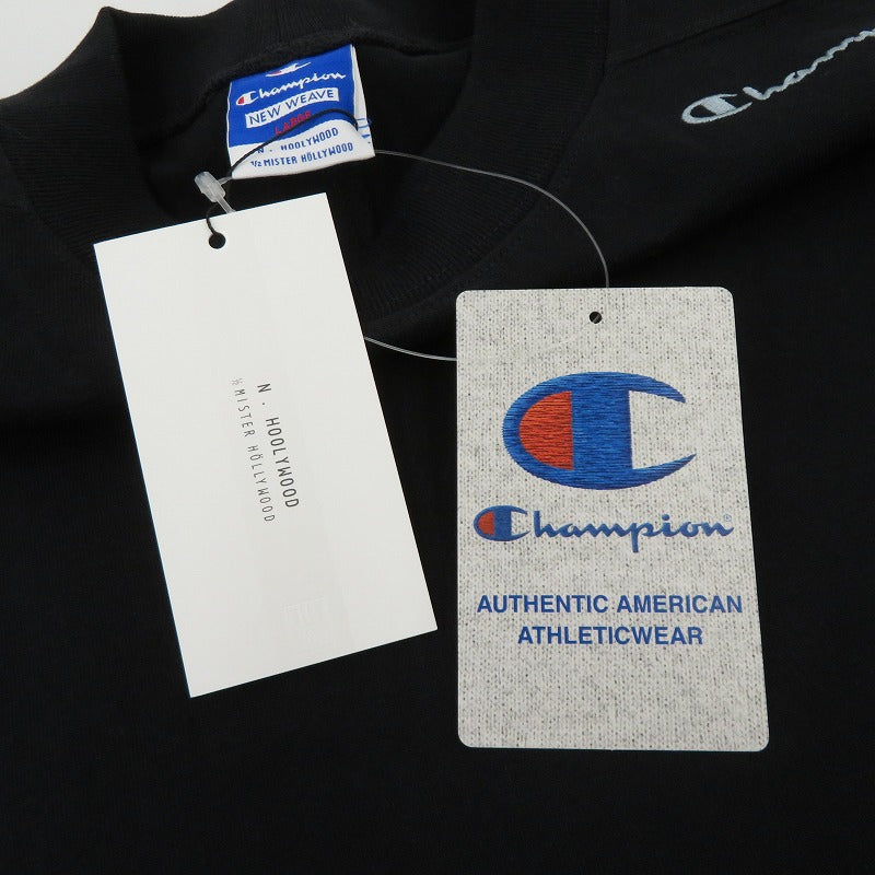 N.HOOLYWOOD | エヌハリウッド × Champion CREWNECK T 半袖Ｔシャツ C8-B360 ブラック サイズ：L【瀬戸大橋店】