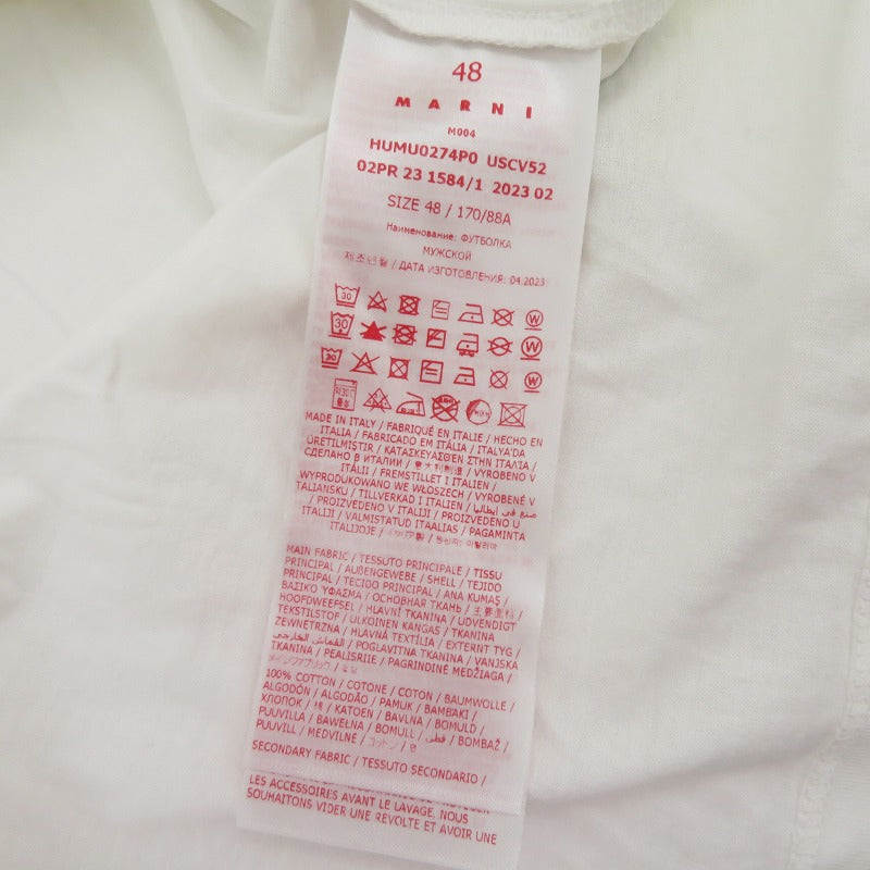 MARNI | マルニ クルーネックロングTシャツ 長袖Ｔシャツ HUMU0274P0 USCV52 ホワイト サイズ：48【瀬戸大橋店】