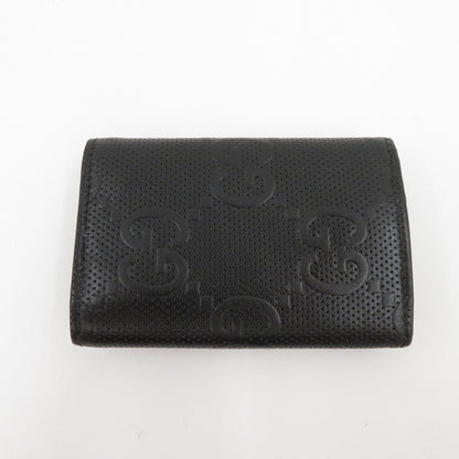 GUCCI | グッチ GGエンボス キーリング付き キーケース 625565-1147 ブラック【瀬戸大橋店】