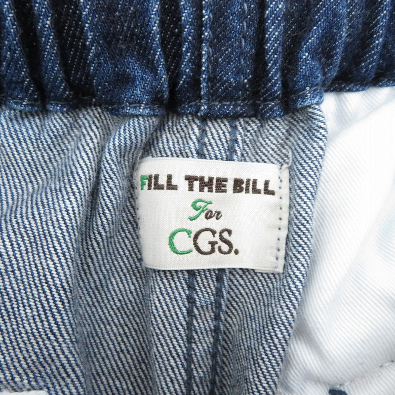 FILL THE BILL × CGS. 別注 デニムビーチパンツ デニムパンツ CG006-2-024 ブルー サイズ：S【瀬戸大橋店】