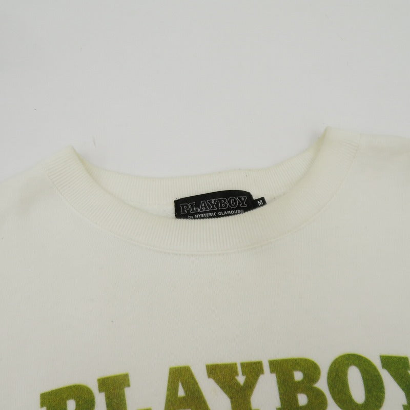 HYSTERIC GLAMOUR | ヒステリックグラマー × PLAY BOY スウェット 02223CS09 ホワイト サイズ：M【瀬戸大橋店】