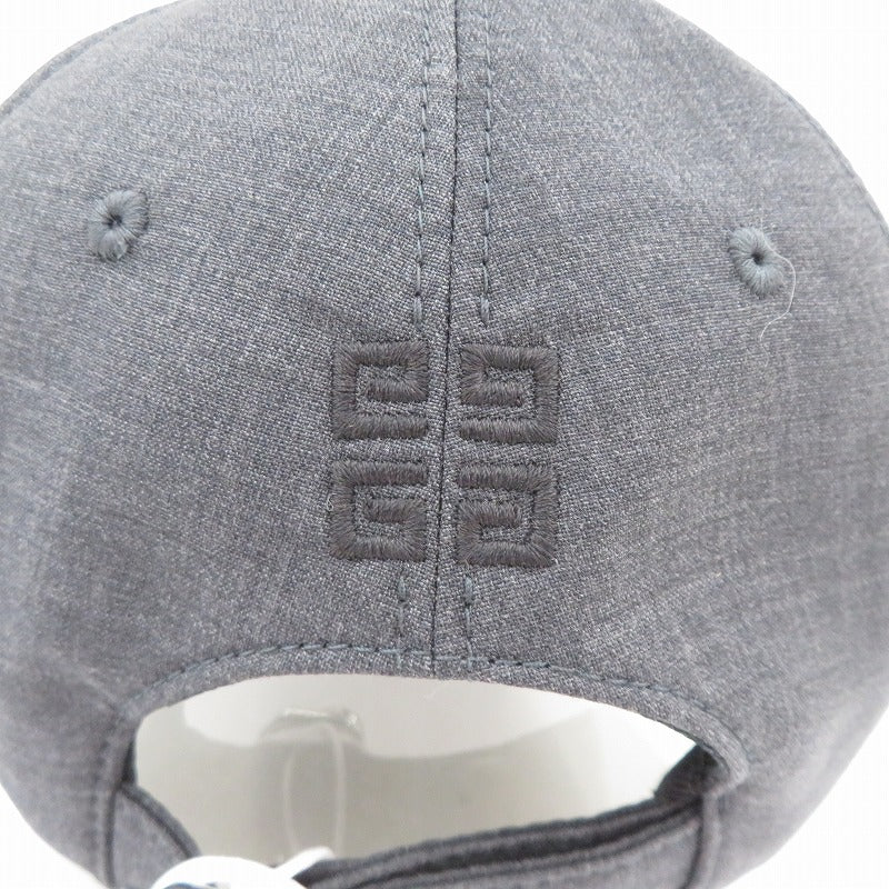 GIVENCHY | ジバンシィ ブランドロゴ キャップ コーティングキャンバス キャップ BPZ022P0VK 067 グレー サイズ：FreeSize【瀬戸大橋店】