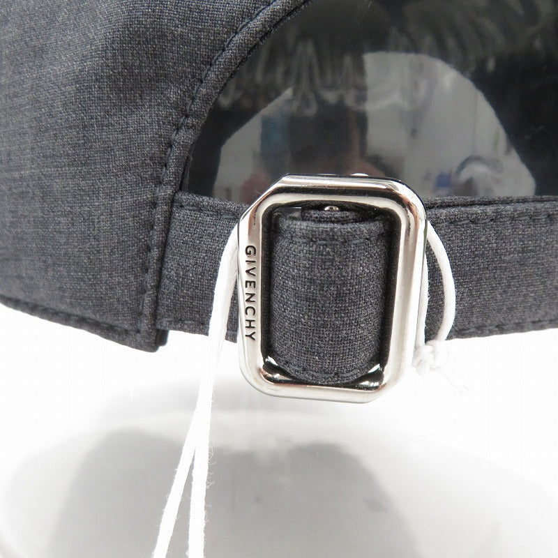 GIVENCHY | ジバンシィ ブランドロゴ キャップ コーティングキャンバス キャップ BPZ022P0VK 067 グレー サイズ：FreeSize【瀬戸大橋店】