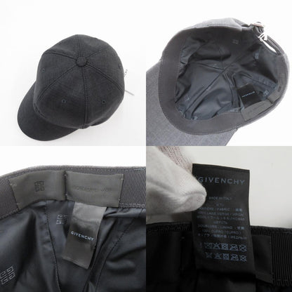 GIVENCHY | ジバンシィ ブランドロゴ キャップ コーティングキャンバス キャップ BPZ022P0VK 067 グレー サイズ：FreeSize【瀬戸大橋店】