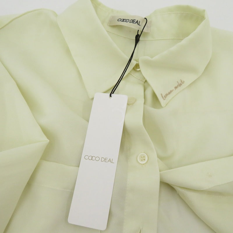 COCODEAL | ココディール クロップド刺繍シャツ 長袖シャツ 75218380 イエロー サイズ：2【瀬戸大橋店】