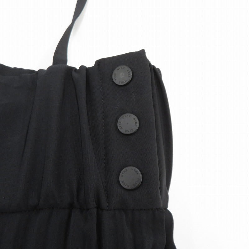 HYKE | ハイク TAFFETA PLEATED MAXI DRESS ワンピース 231-16171 ブラック サイズ：S【瀬戸大橋店】
