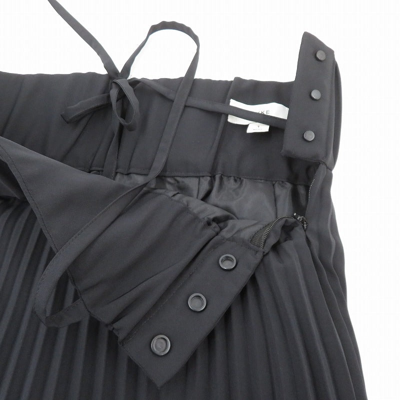 HYKE | ハイク TAFFETA PLEATED MAXI DRESS ワンピース 231-16171 ブラック サイズ：S【瀬戸大橋店】