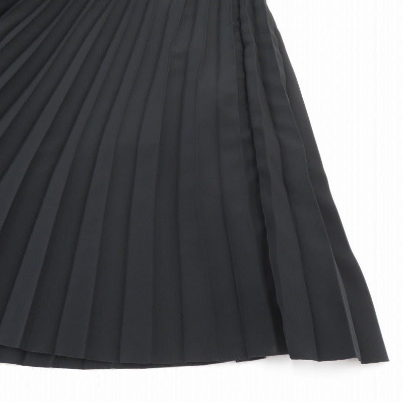 HYKE | ハイク TAFFETA PLEATED MAXI DRESS ワンピース 231-16171 ブラック サイズ：S【瀬戸大橋店】
