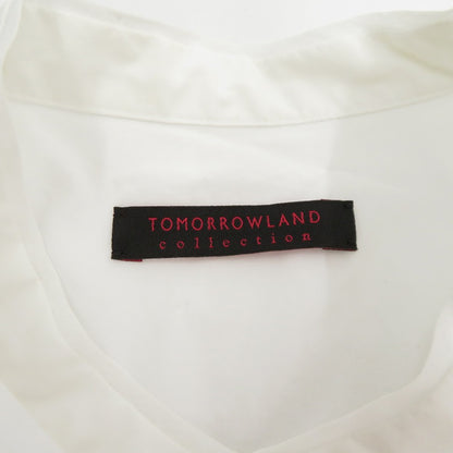 TOMORROWLAND | トゥモローランド アシンメトリーラッフルシャツ ブラウス 14-01-34-01102 ホワイト サイズ：36【瀬戸大橋店】