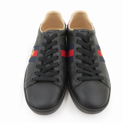 GUCCI | グッチ エース エンブロイダリー付き スニーカー 431942 サイズ：EU37(約24.0cm) ブラック 24cm【瀬戸大橋店】