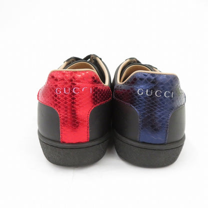 GUCCI | グッチ エース エンブロイダリー付き スニーカー 431942 サイズ：EU37(約24.0cm) ブラック 24cm【瀬戸大橋店】