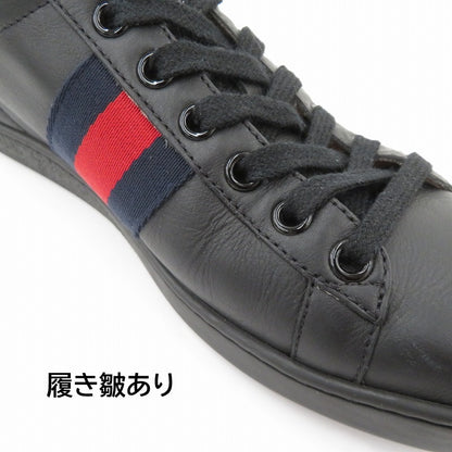 GUCCI | グッチ エース エンブロイダリー付き スニーカー 431942 サイズ：EU37(約24.0cm) ブラック 24cm【瀬戸大橋店】