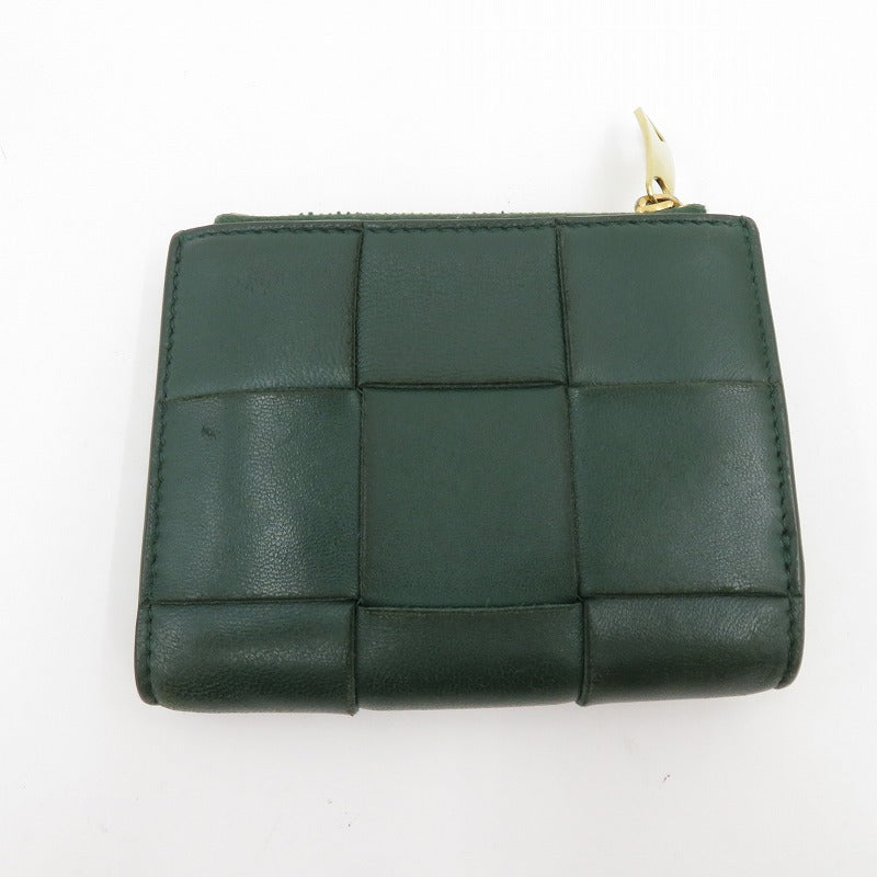 BOTTEGA VENETA | ボッテガヴェネタ マキシ イントレチャート 二つ折り財布 742698 グリーン【瀬戸大橋店】