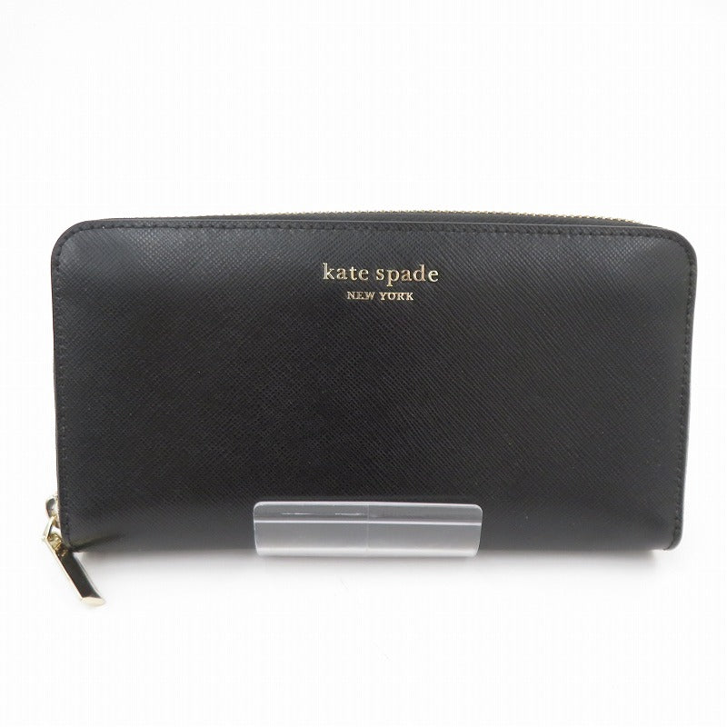 kate spade NEW YORK | ケイトスペードニューヨーク スペンサー ジップ アラウンド コンチネンタル ウォレット 長財布 PWR00281 ブラック【瀬戸大橋店】