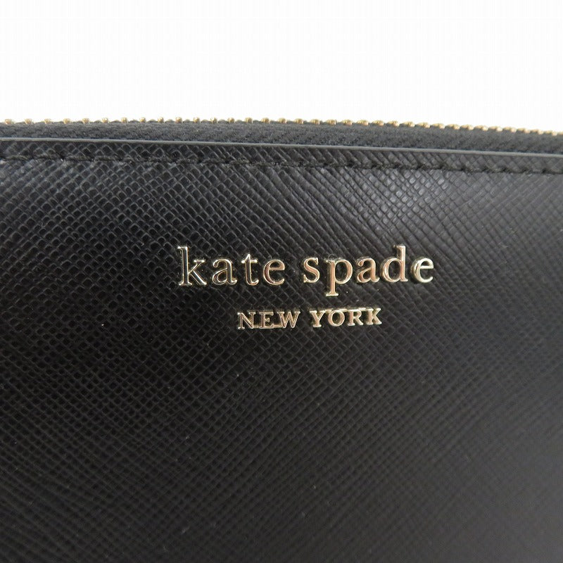 kate spade NEW YORK | ケイトスペードニューヨーク スペンサー ジップ アラウンド コンチネンタル ウォレット 長財布 PWR00281 ブラック【瀬戸大橋店】