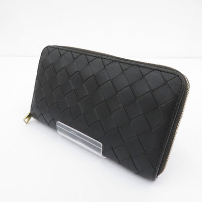 BOTTEGA VENETA | ボッテガヴェネタ イントレチャート ジップアラウンドウォレット 長財布 608053 ブラック【瀬戸大橋店】