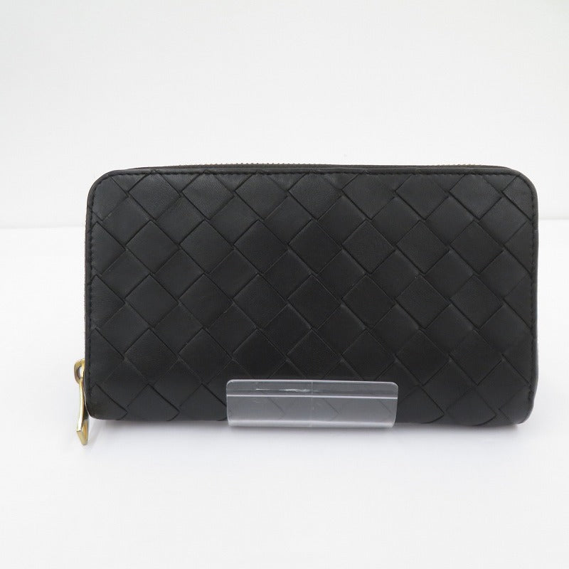 BOTTEGA VENETA | ボッテガヴェネタ イントレチャート ジップアラウンドウォレット 長財布 608053 ブラック【瀬戸大橋店】